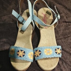 Jellypop Blue and Yellow Sandals